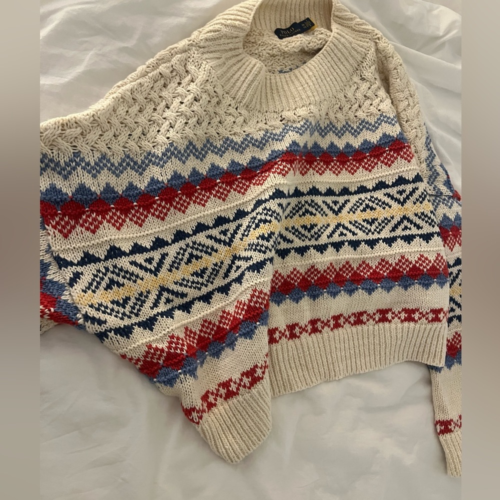 Polo RL Crew Neck Crop Knit 🤍Crispy Cotton